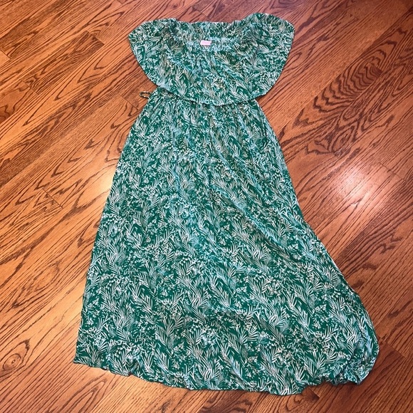 Pink Lily Woman’s Green Printed Dress Size S - Picture 1 of 7